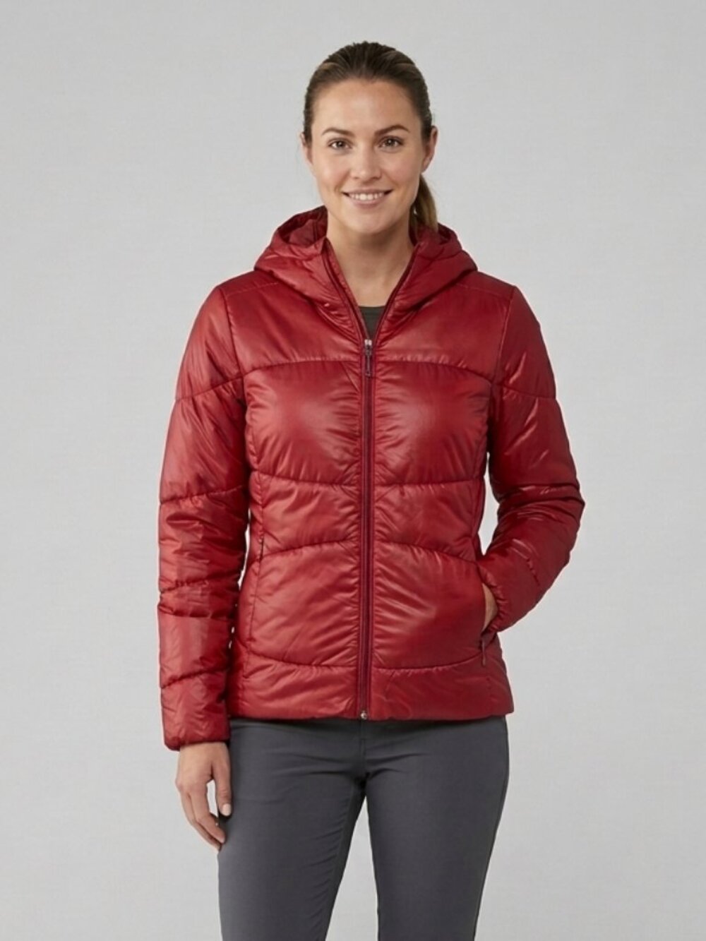 Patagonia Lidia Red Puffer Jacket with Hood